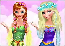 Anna ve Elsa Moda - Buz kraliçeleri Anna ve Elsa'ya yeni moda giysi ve aksesuar seçiminde yardımcı olun