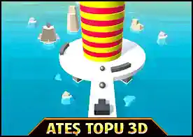 Ateş Topu 3D - Dönüp duran platformdaki kuleleri ateş topu ile vurarak yavaş yavaş yok et tabi kolaysa