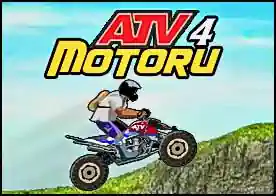 ATV Motoru 4 - Tehlikeli uçurumlarla dolu dağ yolunda dikkatle ATV yi sür