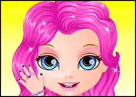 Barbi Parıltılı Tırnaklar - Prenses Barbi tırnaklarına bakım yapmak sonrada onları en güzel şekilde süslemek istiyor ona yardımcı olun