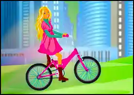 Barbie Bisiklet Turu - Barbi bisiklet sürerek eğlenceli vakit geçirmek istiyor zorlu parkurlarda ona yardım edin