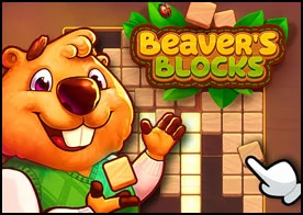 Beavers Bloklar - Sevimli kunduzumuz ile mantığınızı kullanmanız ve beyninize meydan okumanız gereken heyecan verici bir blok bulmaca oyunu sizi bekliyor