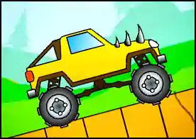 Canavar Kamyon - Dev tekerli canavar kamyonu kontrol ederek araçları ez zorlu parkurları tamamla