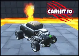 Carhit.io - Online çok oyunculu bu oyunda platformdaki arabalara tüm hızınla çarp onları aşağı alevlere gönder