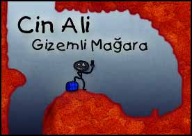 Cin Ali Gizemli Mağara - Cin aliye tuzaklar ve canavarlarla dolu mağarada yardımcı olun.