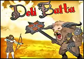 Deli Balta - 3 farklı yay ve 5 farklı ok türünü geliştirerek kaleye saldıran canavarları öldür