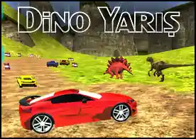 Dino Yarış - Öfkeli dinazorlarla dolu bölgede heyecan dolu bir yarış sizi bekliyor