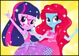 Equestria Girls Disney Partisi - Rainbow Dash ve Twilight Sparkle aynı gün iki etkinliğe birden katılacak onlara hazırlanmalarında yardımcı olun