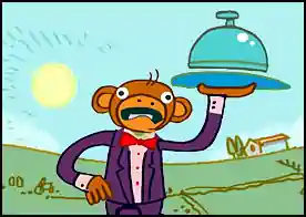 Garson Maymun - Garson maymun olarak müşterilere istedikleri yiyecekleri bisikleti kullanarak götürün