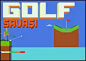 Golf Savaşı - Tek başına ya da 2 kişi karşılıklı olarak oynayabileceğiniz bu tek vuruşluk golf oyununda rakibinden daha fazla sayıda topu deliğe gönder