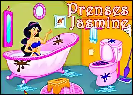 Prenses Jasmine Banyo Temizliği - Prenses jasmine dağınık durumdaki banyoyu temizleyip herşeyi yerli yerine koyup düzenlemeli