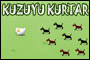 Peşindeki köpeklere yakalanmadan kuzuyu kaçır