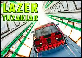 Lazer Tuzaklar - Kırmızı mustang arabanı tuzaklarla dolu uçsuz bucaksız tünellerde ustalıkla sür