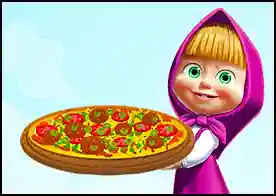 Masha Enfes Pizza - Masha enfes bir pizza yapmak istiyor onunla önce markete gidip malzemeleri alın sonrada pizzayı hazırlayın