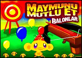 Maymunu Mutlu Et Balonlar - Minik maymunumuzu mutlu etmek için bu sefer gizli balonları bulup patlatıyoruz