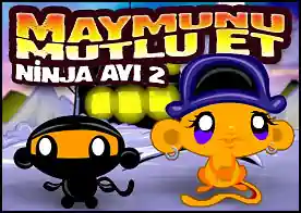 Maymunu Mutlu Et Ninja Avı 2 - Minik maymunumuzu mutlu etmek için yine minik ninjaları bulmaya çalışıyoruz