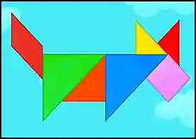 Minik Tangram - Bu klasik tangram oyununda verilen çeşitli şekillerin aynısını tangram parçaları ile oluşturuyoruz
