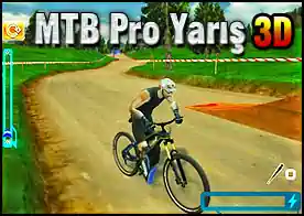 MTB Pro Yarış 3D - Dağ bisikletinle çamurlu ve kayalık dağ yolunca kıyasıya mücadele et yarışları kazan