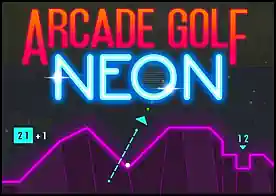 Neon Golf - Parıltılı neon aleminde golf topunu ustaca hesaplarla fırlatıp deliğe sok