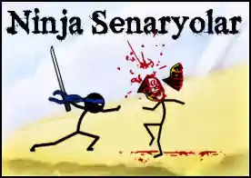 Ninja Senaryolar - Silah seçimini yap bir dizi ninja senaryoyu uygulamaya koy