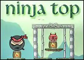 Ninja Top - İntikamını alması için bu fizik puzzle oyununda ninjamıza yardımcı ol
