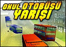 Okul Otobüsü Yarışı 3D - Hep süper arabalarla mı yarışacaz bir de okul otobüsü ile yarışalım :)