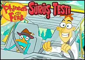 Phineas ve Ferb Sürüş Testi - Dr. Doofenshmirtz'a sürüş testini geçmesinde yardımcı ol