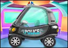 Polis Arabası Temizliği - Kirlenmiş ve çizilmiş mini polis arabasını pırıl pırıl yap arızalarını tamir et sonrada istediğin gibi modifiye et