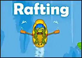 Rafting - Şişme botu ustalıkla kullanarak sevimli kurbağamızın bitişe en hızlı şekilde ulaşmasını sağla