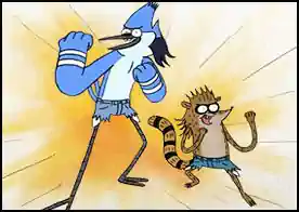 Regular Show Yumruk Gücü - Mordecai ve Rigby kaçırılan Matgareti kurtarmak için Night Owlun müzesine gider