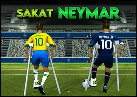 Sakat Neymar - Ayağından sakatlanan Neymar kupayı kazanmak için koltuk değnekleriyle de olsa sahaya çıkıp golünü atıyor