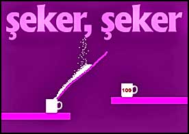 Şeker Şeker - Uygun yollar çizerek akıp duran şekeri bardaklara doldur