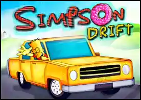 Simpson Drift - Simsons ailesi bu yarış oyununda parkurları en kısa sürede tamamlamaya çalışıyor