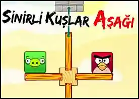 Sinirli Kuşlar Aşağı - Angry Birds + Fruit Ninja bu ikisinin karışımı eğlenceli bir oyun