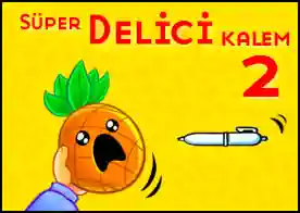 Süper Delici Kalem 2 - Meşhur Pineapple Pen oyunu 2. versiyonu ile karşınızda süper delici kalemi fırlatarak meyveleri havada vurmaya devam ediyoruz