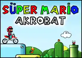 Süper Mario Akrobat - Akrobasi motorunu kullan havada ters ve düz takla atarak ustaca ilerle