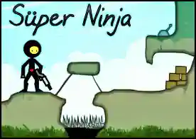 Süper Ninja - Süper ipini fırlatarak önüne çıkan engelleri ve tuzakları aş çıkışa ulaş
