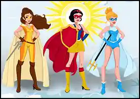 Süper Prensesler - Favori süper prensesinizi seçin ve ona hayalinizdeki süper kız kıyafetini giydirin