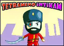 Tetramino İntikam - Düşen tetris bloklarından kaçması ve onları parçalaması için rus askerine yardımcı ol
