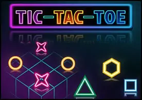 Tic Tac Toe - Klasik tic tac toe oyununu bu sefer neon şekillerle bilgisayara karşı oynayın