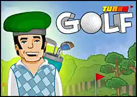 Turbo Golf - Usta bir golfçü olarak topa ustalıkla vuruşlar yaparak 4 rakibinden önce paraları toplayarak parkuru tamamla