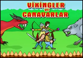 Vikingler ve Canavarlar - Viking köylerine saldıran acımasız canavarlara karşı 4 cesur viking ile savaş