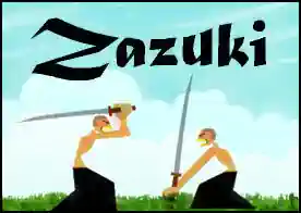 Zazuki - İki kılıç ustası düelloya tutuşmuş kılıç kullanma hünerlerini sergiliyor
