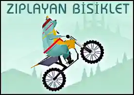 Zıplayan Bisiklet - Ormanda bisikletiyle gezintiye çıkan Jumberino engellerle dolu yolda zıplaya zıplaya ilerlemeye çalışıyor