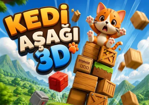 Kedi Aşağı 3D